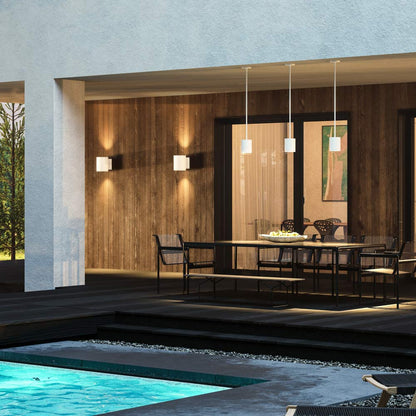 Nordic Outdoor LED Pendant Light in Outside Area.