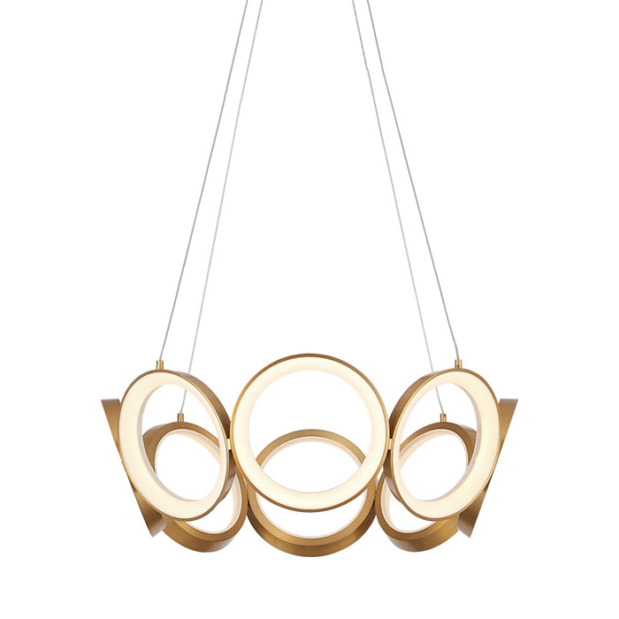 Oros LED Chandelier in Antique Brass (Small).