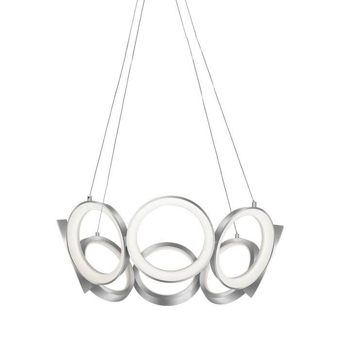 Oros LED Chandelier in Antique Silver (Small).