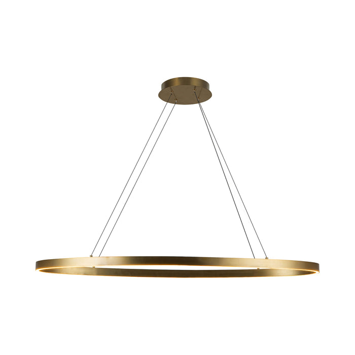 Ovale LED Linear Pendant Light in Brushed Gold (Small).