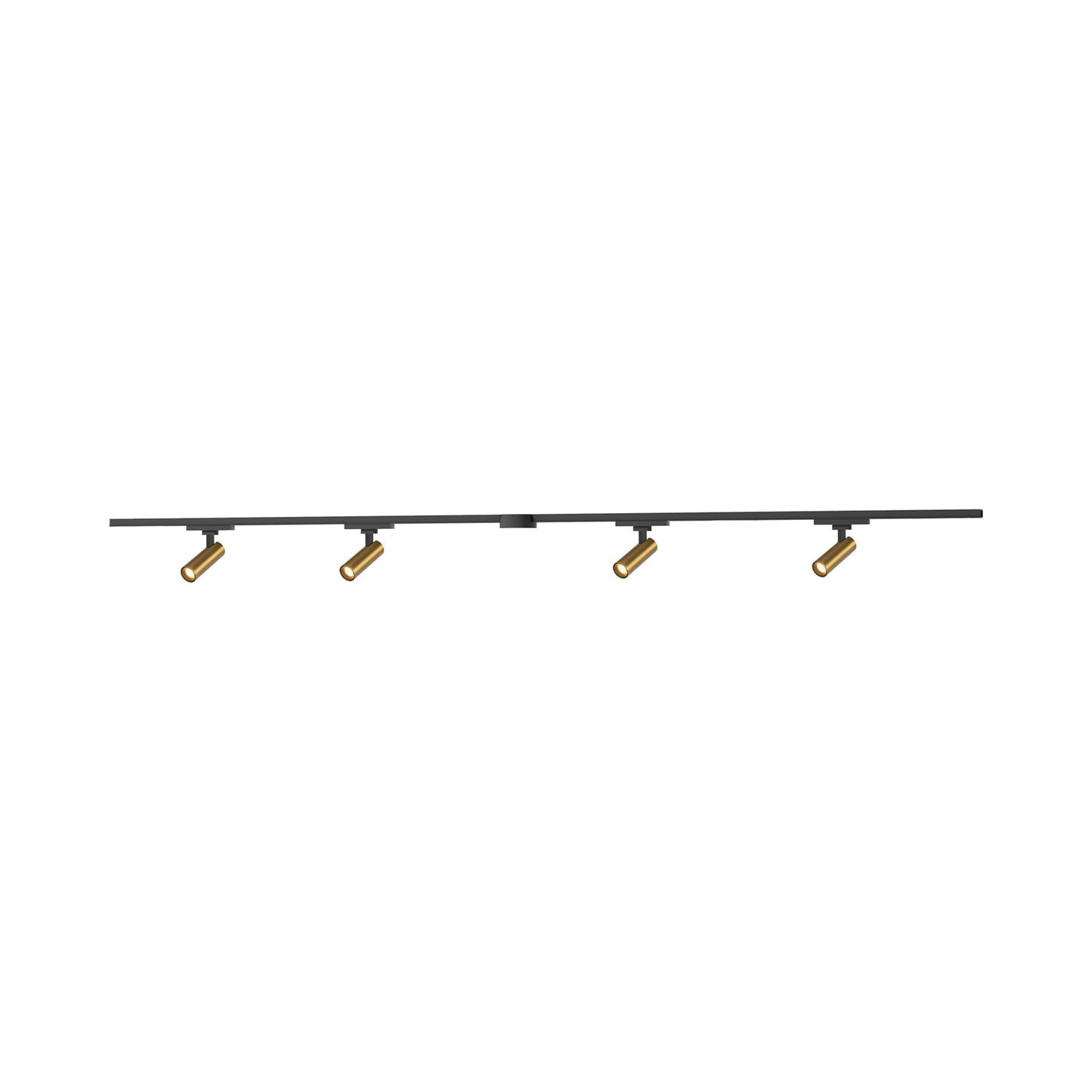 Paolo Trilo Multi Light LED Track Light in Brushed Gold (4-Head/1.63-Inch).