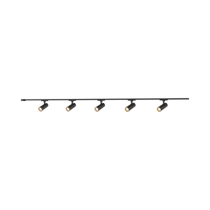 Paolo Trilo Multi Light LED Track Light in Black (5-Head/2-Inch).