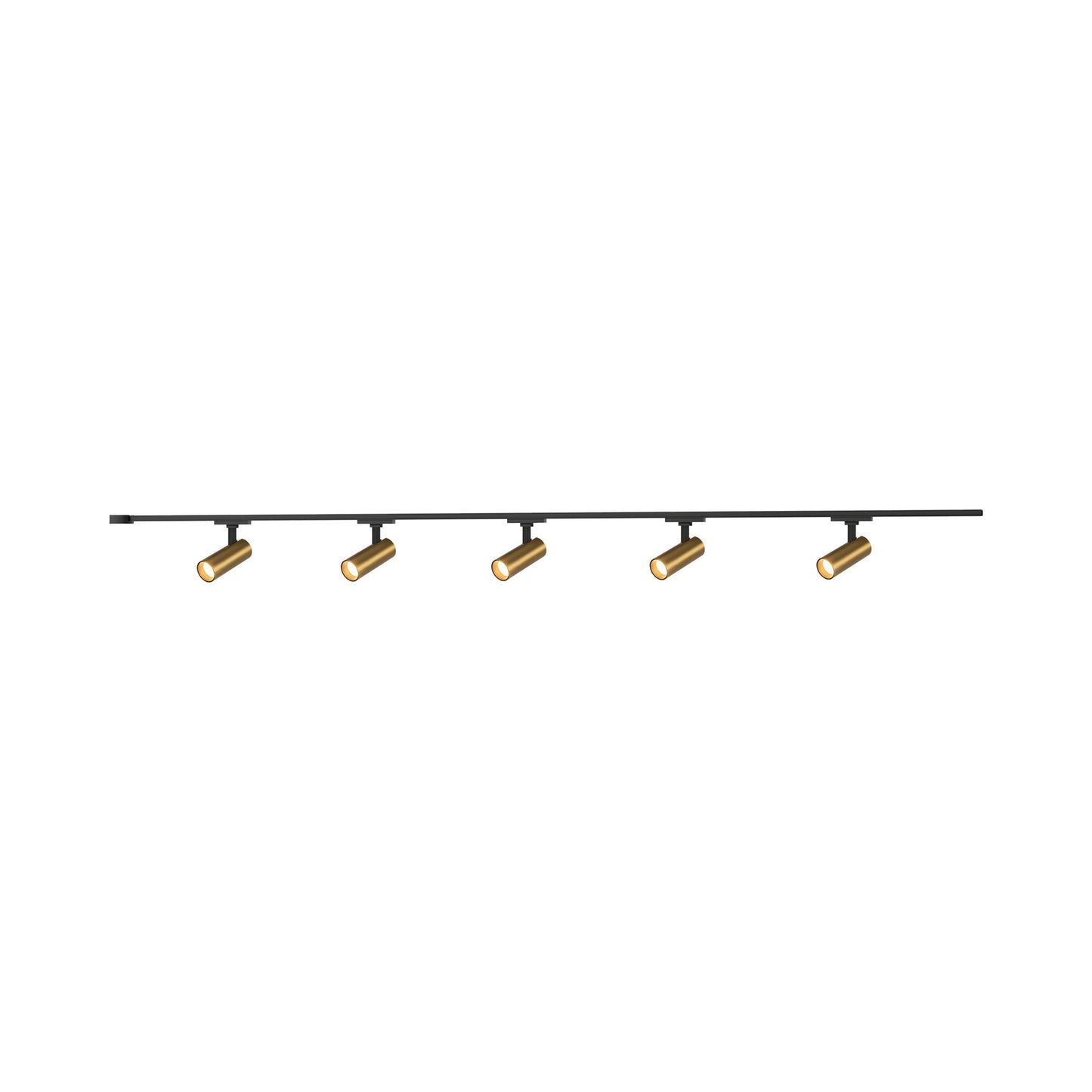Paolo Trilo Multi Light LED Track Light in Brushed Gold (5-Head/2-Inch).