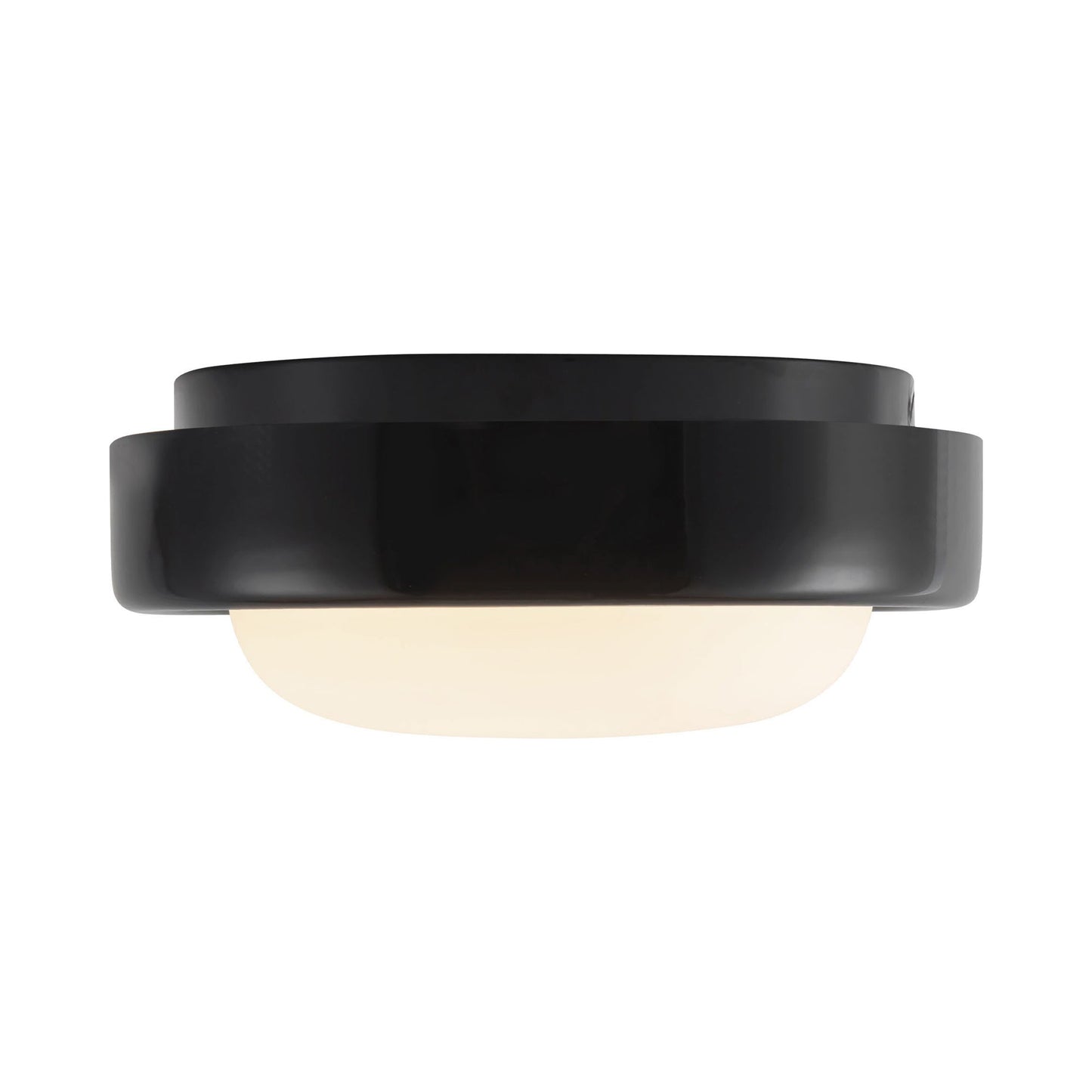 Pebble LED Flush Mount Ceiling Light in Glossy Black.