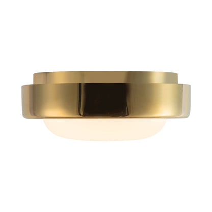 Pebble LED Flush Mount Ceiling Light in Metallic Brass.