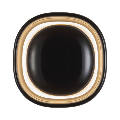 Pebble LED Wall Light in Glossy Black.