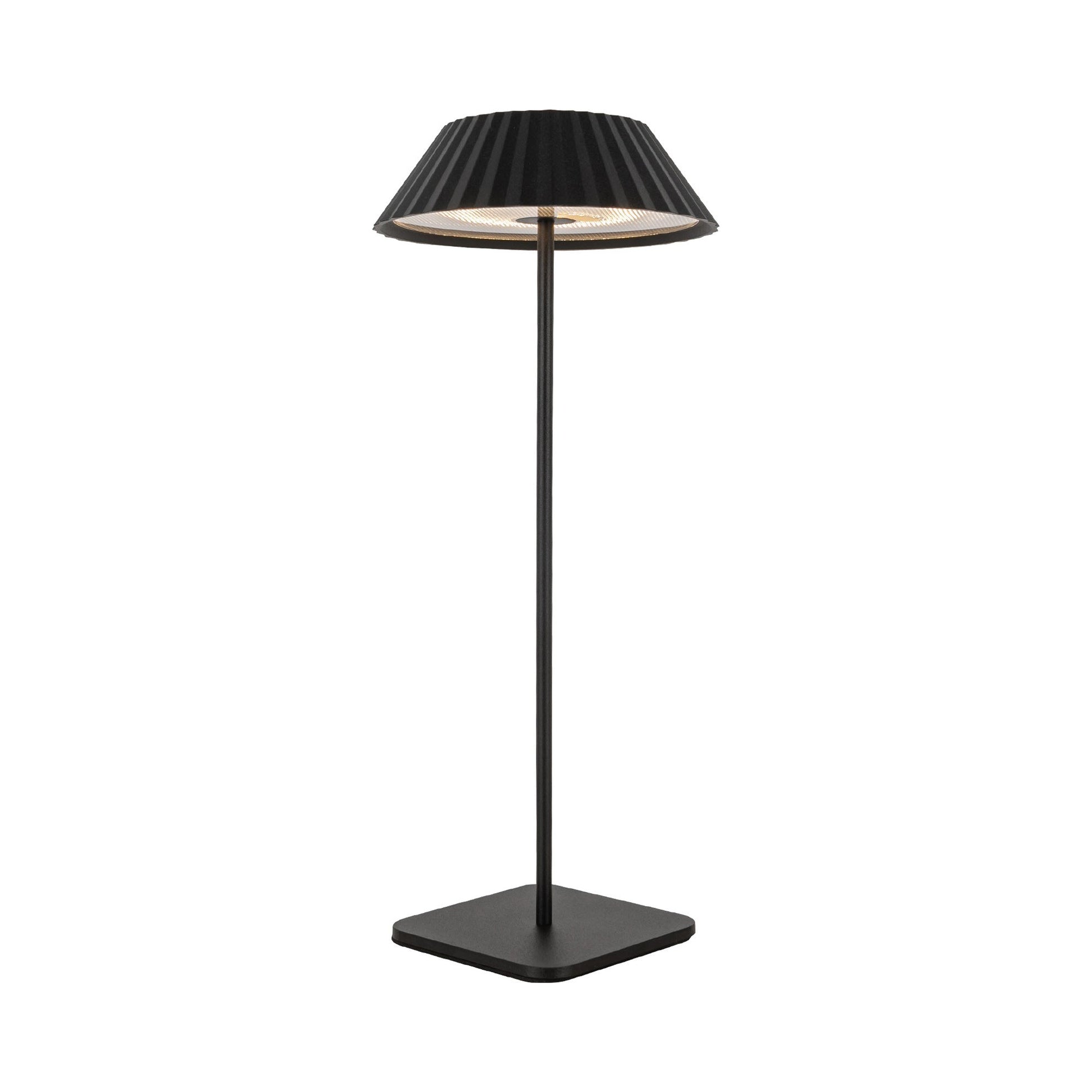 Pela LED Table Lamp in Black.