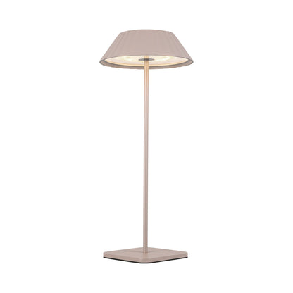 Pela LED Table Lamp in Moonstone Gray.