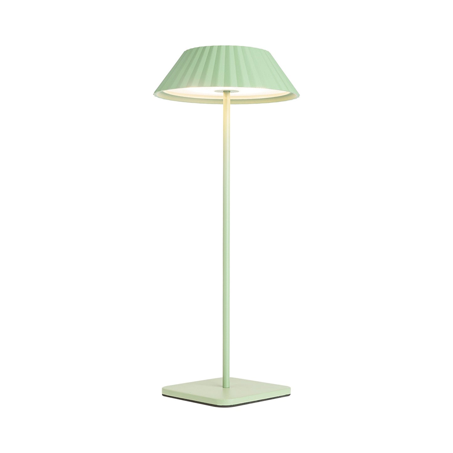 Pela LED Table Lamp in Sage Green.