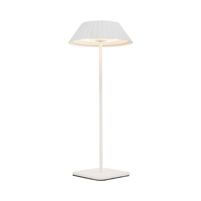 Pela LED Table Lamp in White.