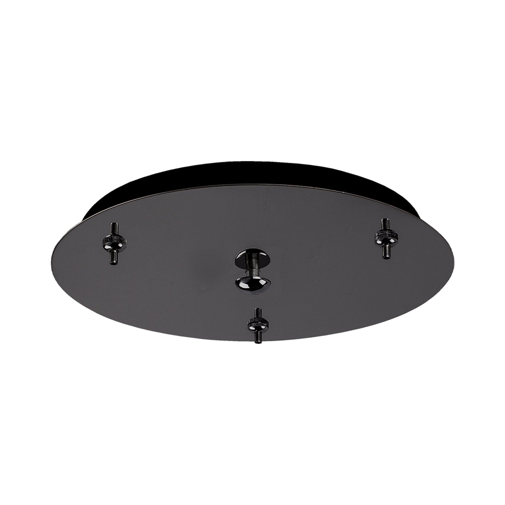 Pendant Light Canopy in Black Chrome (Round/3-Head).
