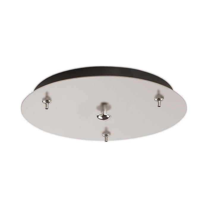 Pendant Light Canopy in Brushed Nickel (Round/3-Head).