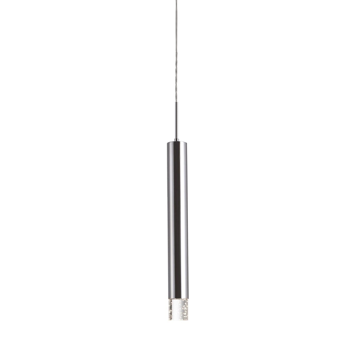 Pendula LED Pendant Light in Chrome (16.38-Inch).
