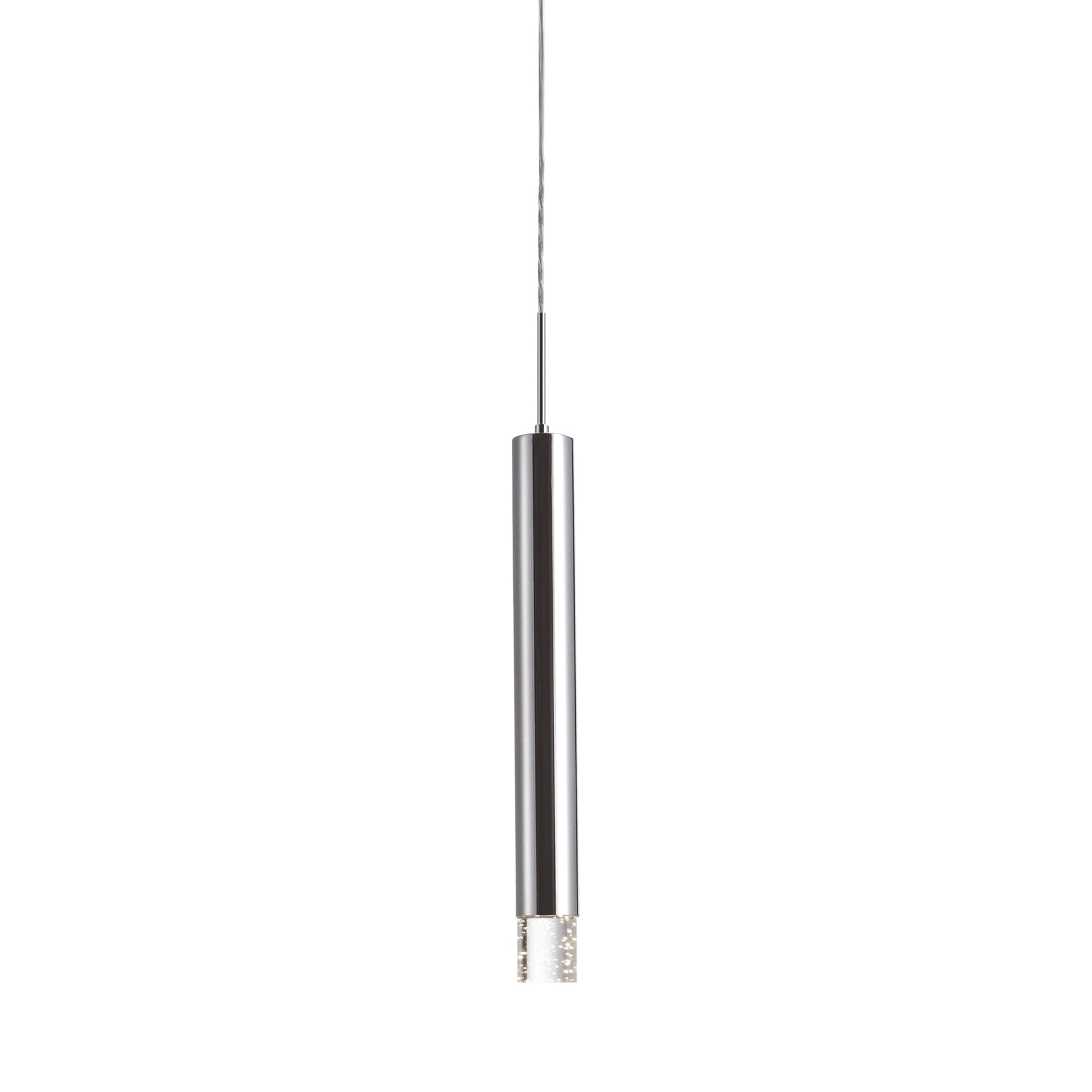 Pendula LED Pendant Light in Chrome (16.38-Inch).