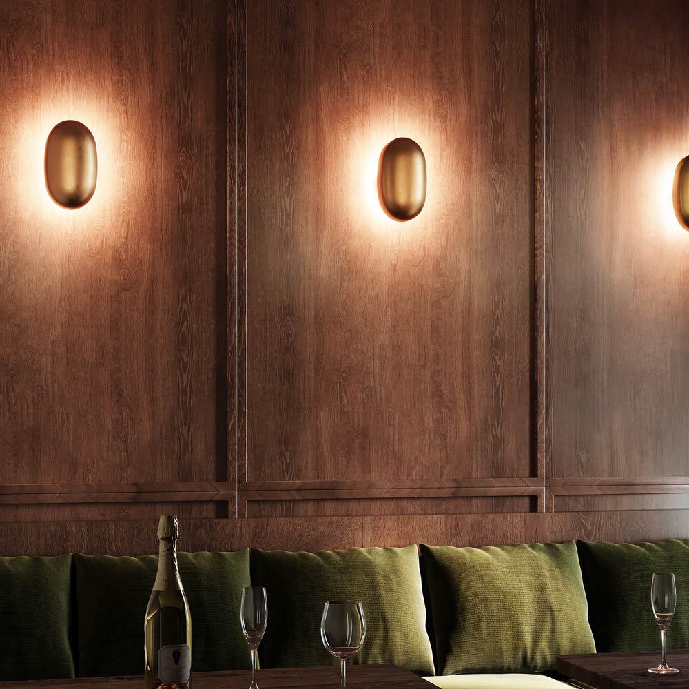 Perle LED Wall Light in living room.