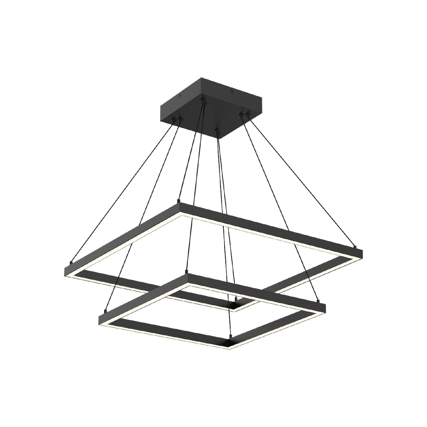 Piazza LED Chandelier in Black (87W).