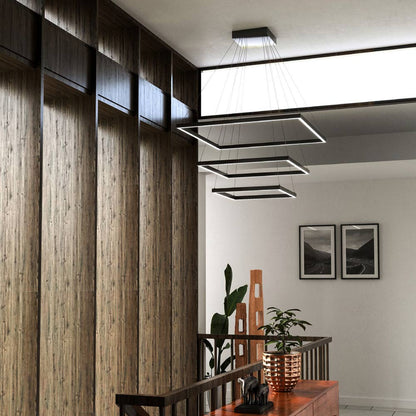 Piazza LED Chandelier in living room.