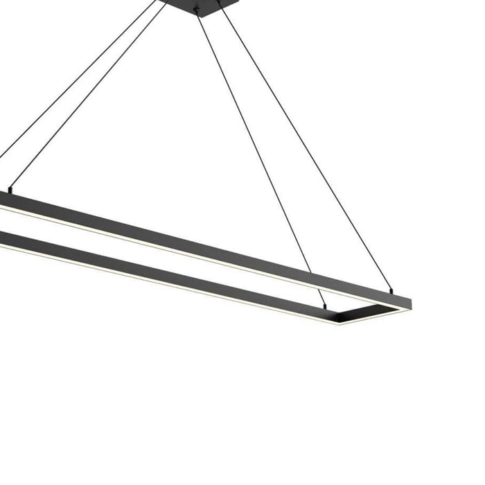 Piazza Rectangle LED Pendant Light in Detail.