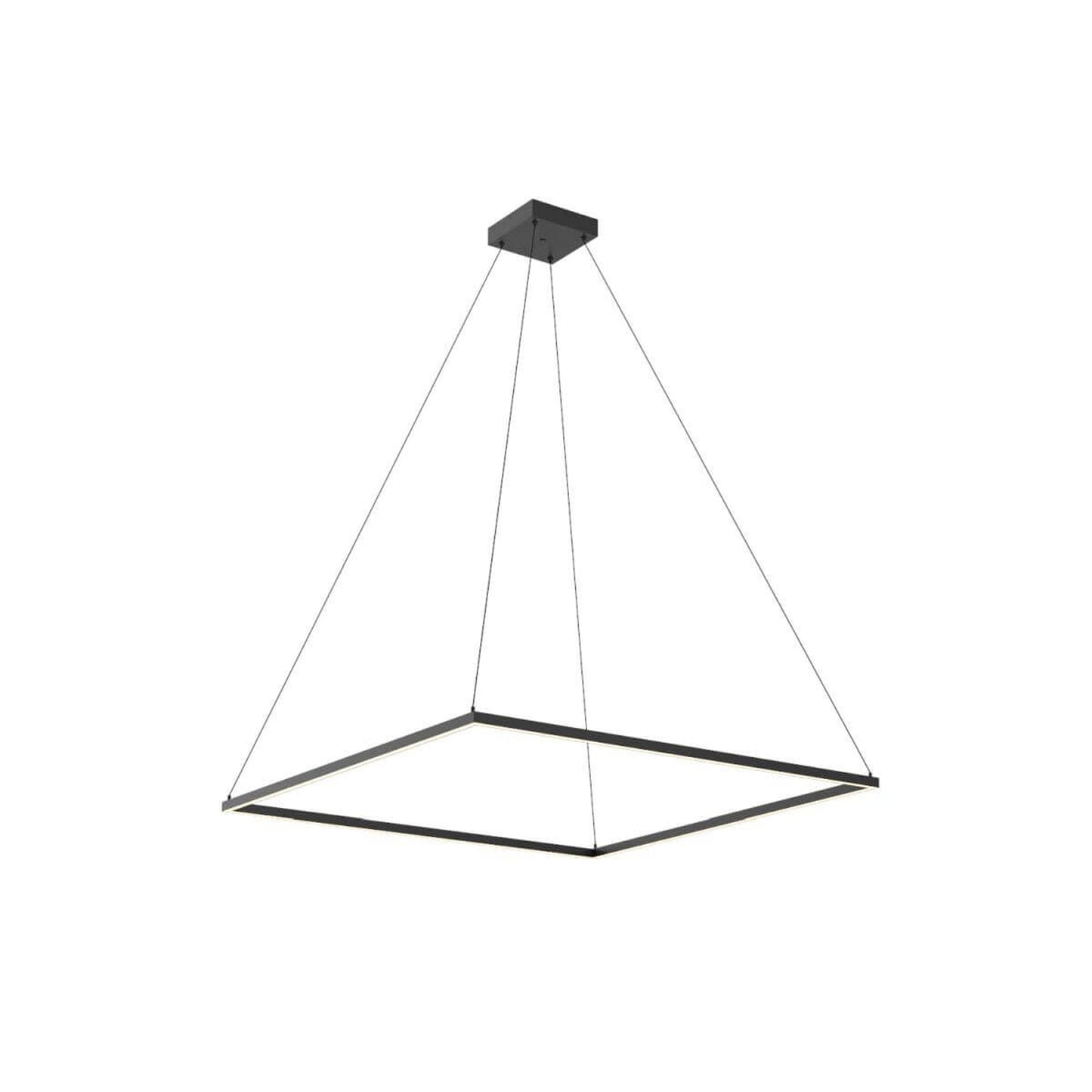 Piazza Square LED Pendant Light in Black (47.25-Inch).
