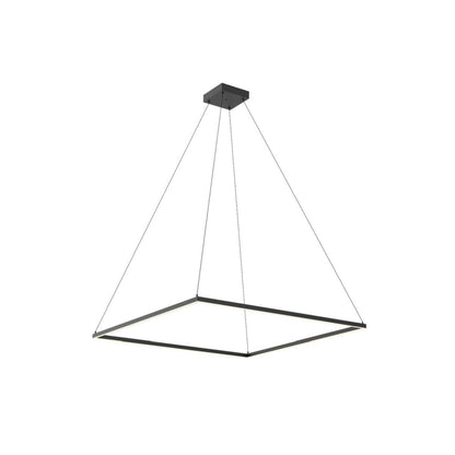 Piazza Square LED Pendant Light in Black (47.25-Inch).