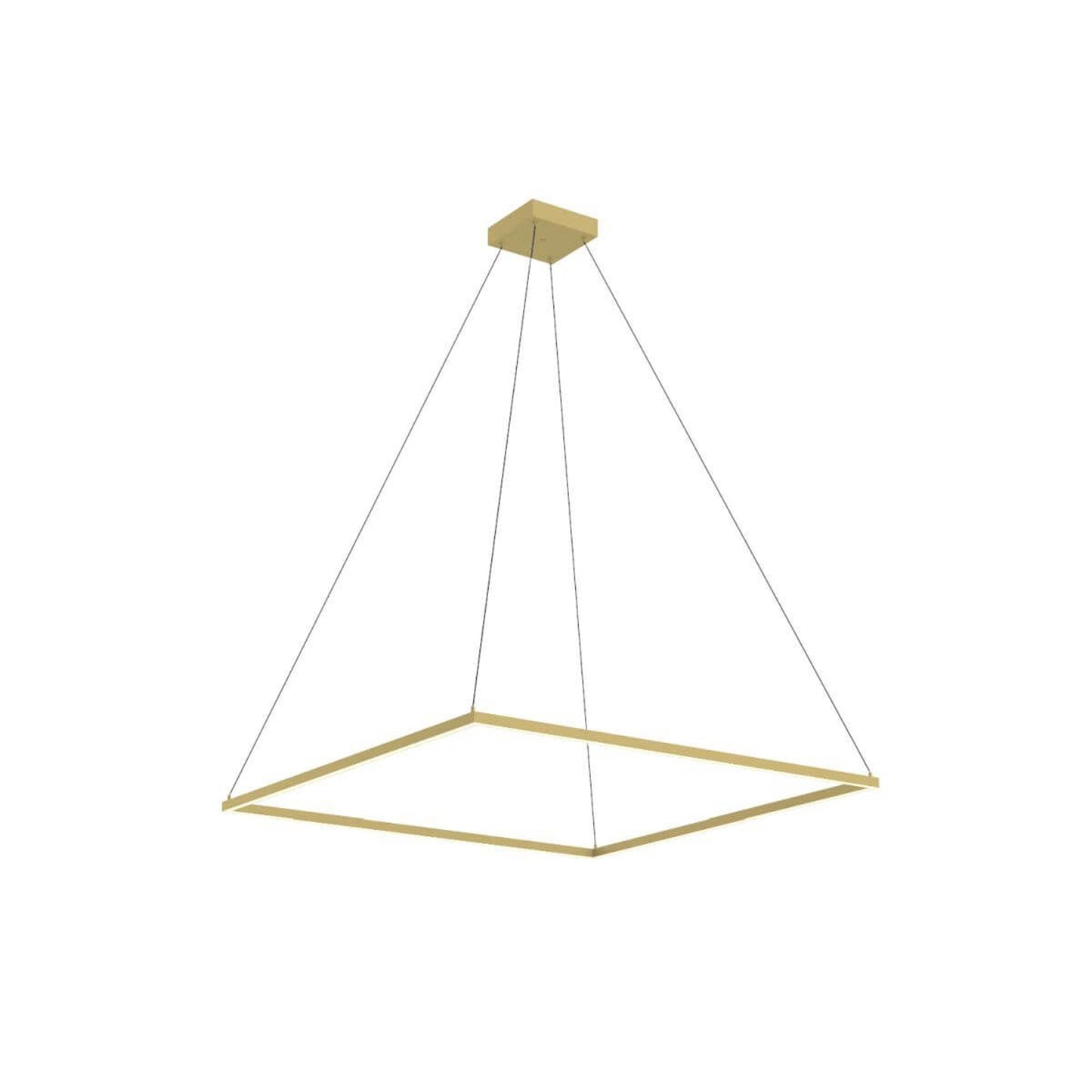Piazza Square LED Pendant Light in Brushed Gold (47.25-Inch).
