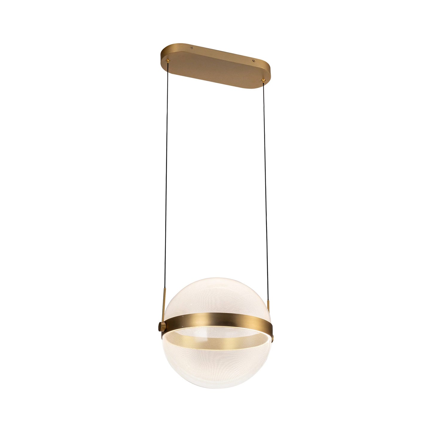 Pisces LED Pendant Light in Brushed Gold.
