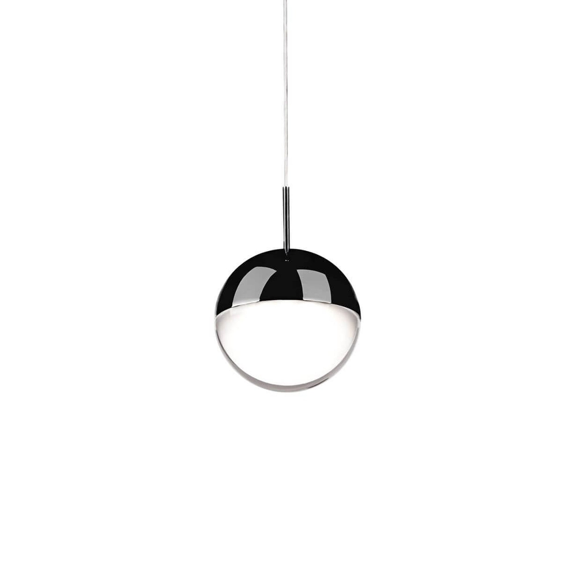 Pluto LED Pendant Light in Black Chrome.
