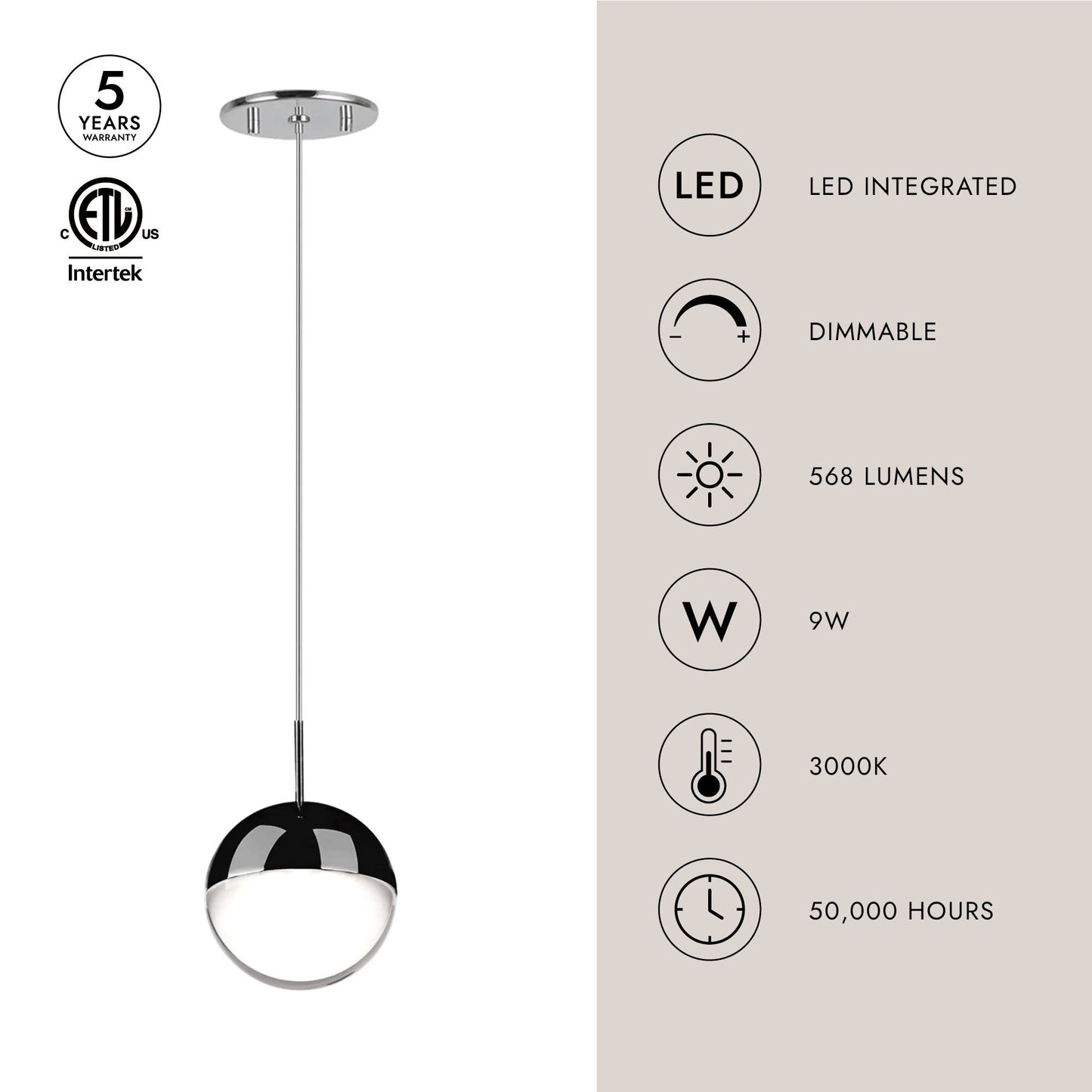 Pluto LED Pendant Light in Detail.