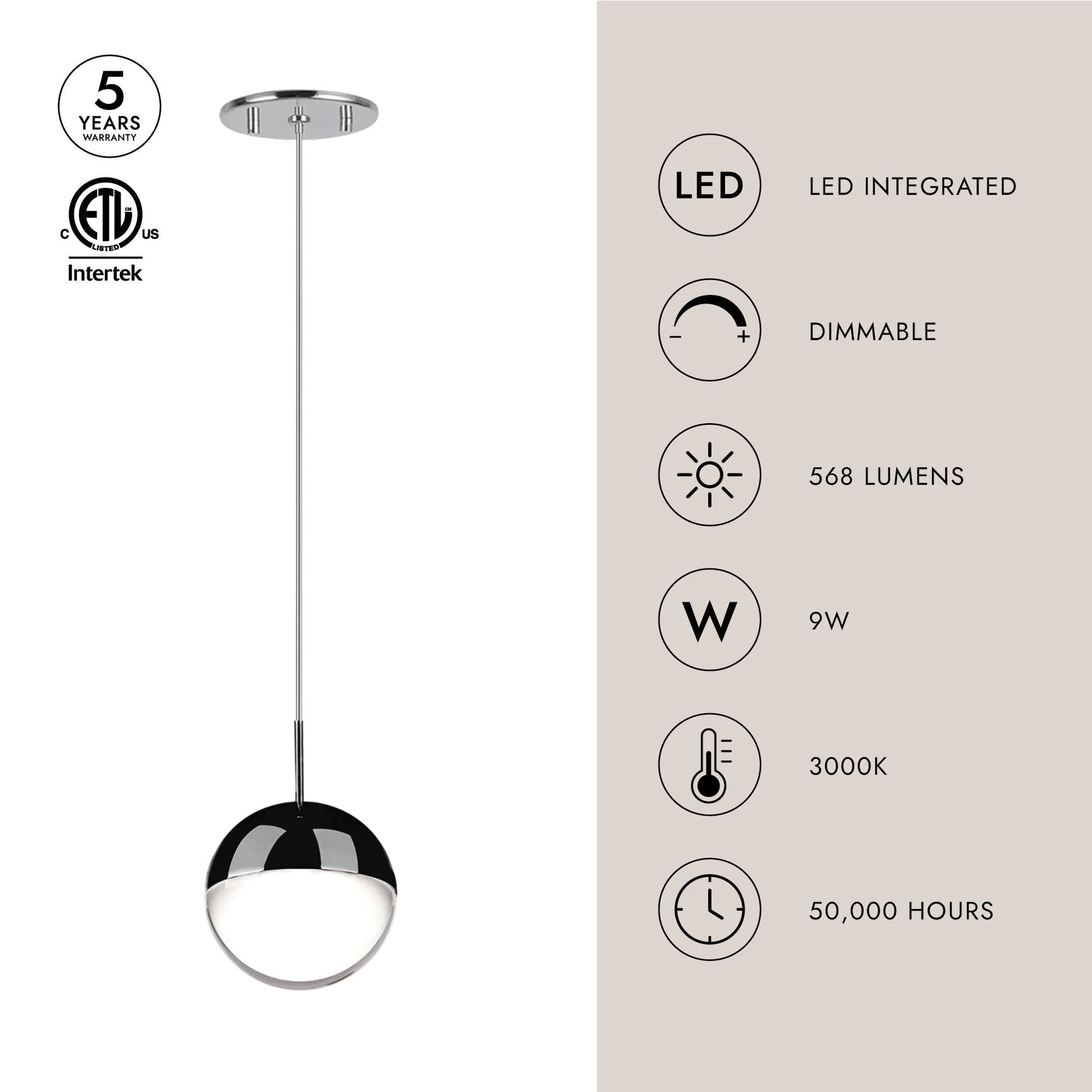 Pluto LED Pendant Light in Detail.