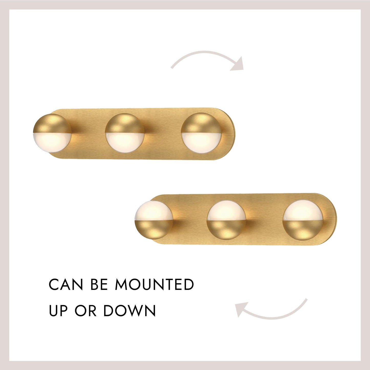 Pluto LED Vanity Wall Light in Detail.