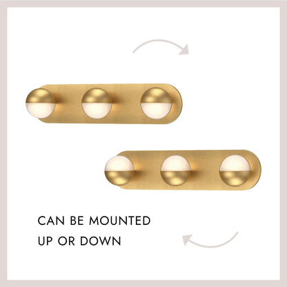 Pluto LED Vanity Wall Light in Detail.