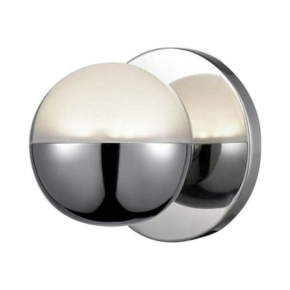 Pluto LED Wall Light in Chrome.