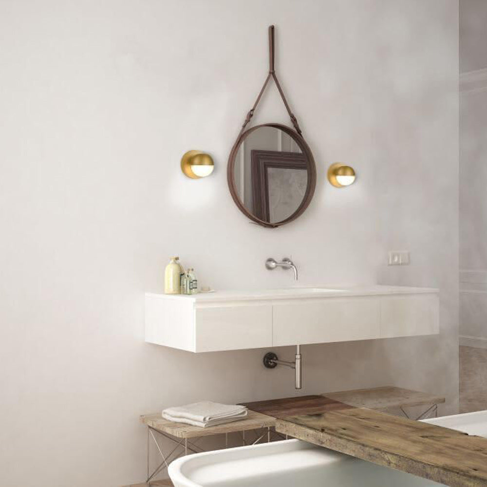 Pluto LED Wall Light in bathroom.