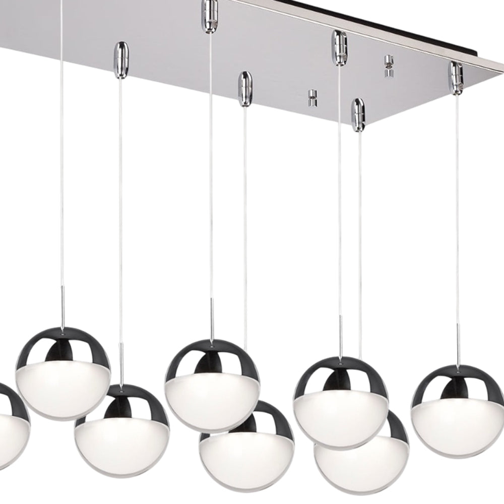 Pluto Rectangle Multi Light LED Pendant Light in Detail.