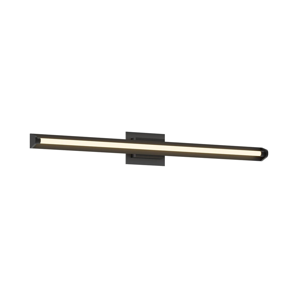 Plymouth LED Vanity Wall Light in Black (37.5-Inch).