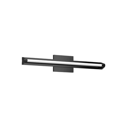Plymouth LED Vanity Wall Light in Black (24.13-Inch).