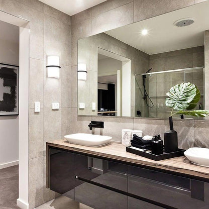 Pondi LED Wall Light in bathroom.