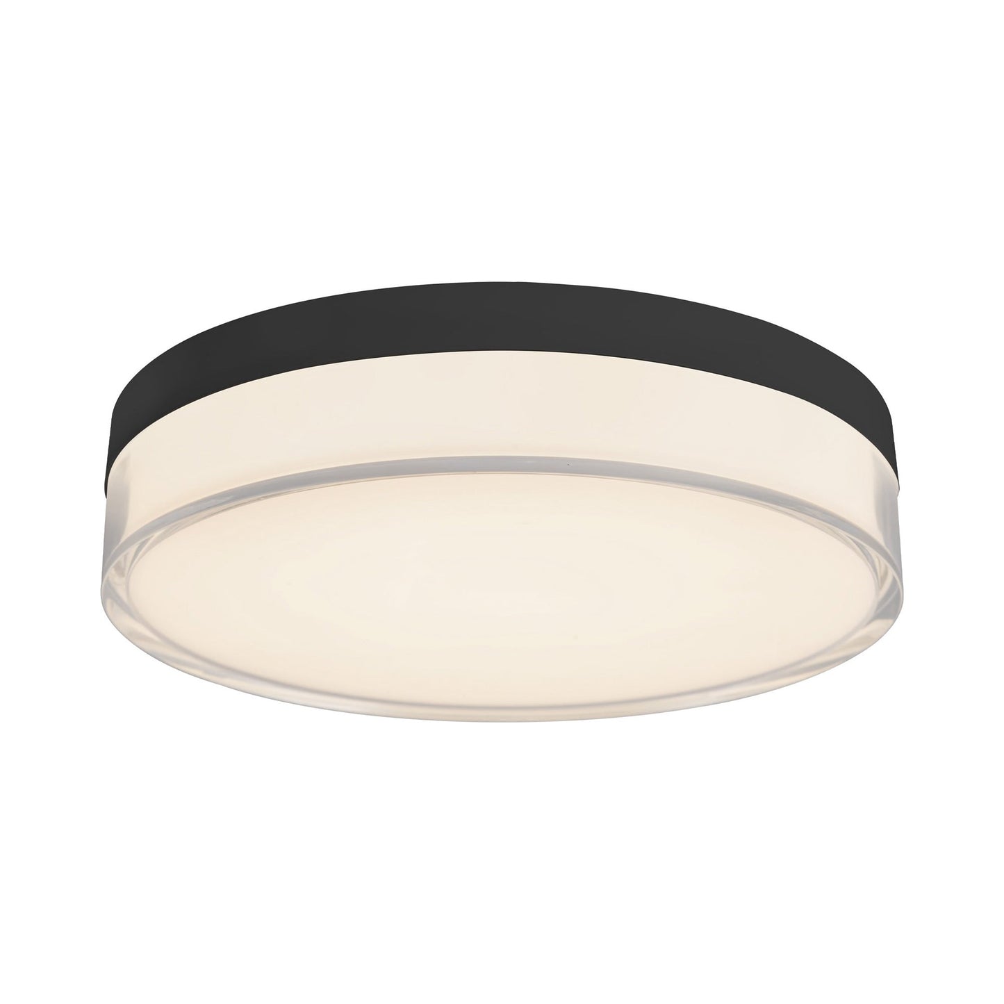 Quara LED Flush Mount Ceiling Light in Black.