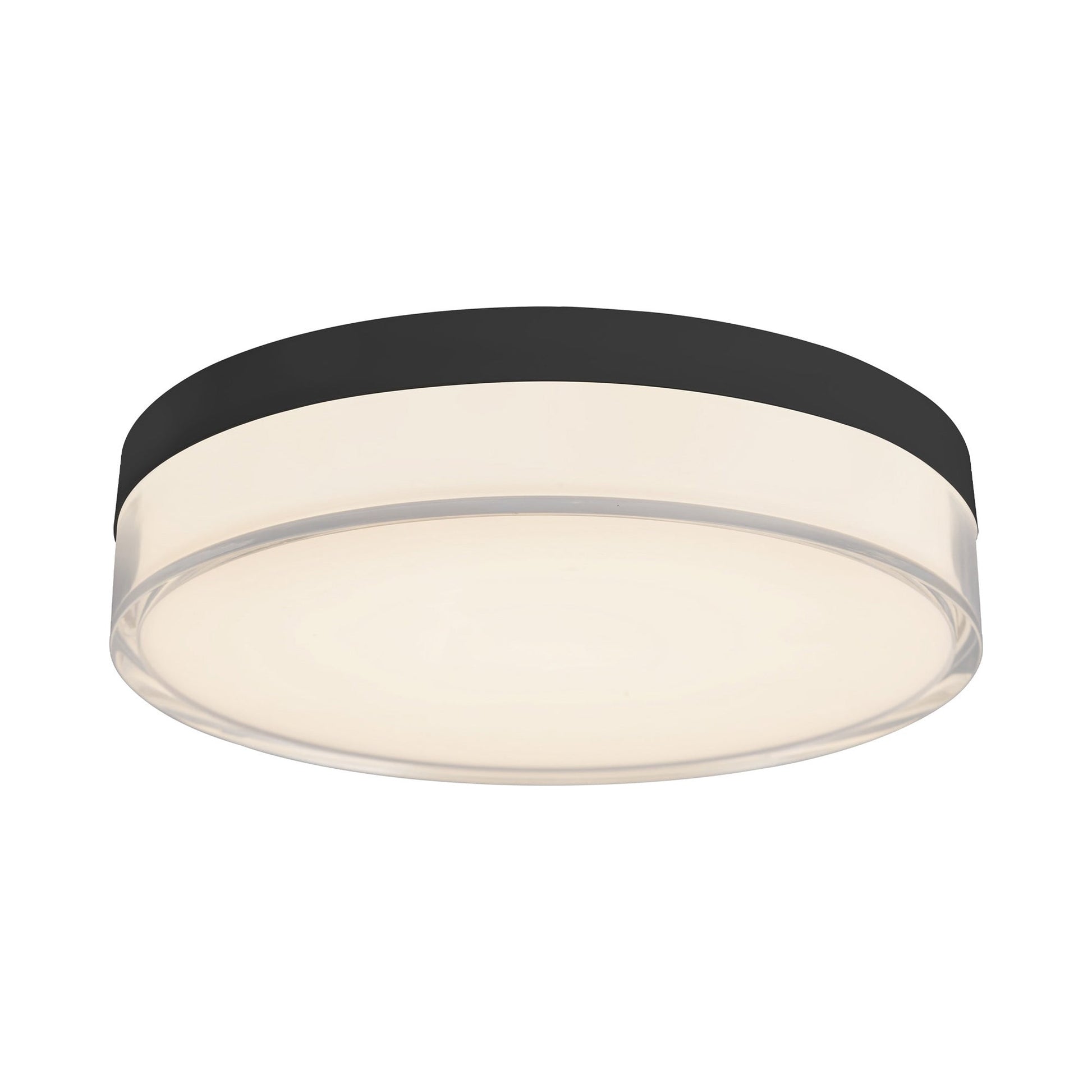 Quara LED Flush Mount Ceiling Light in Black.