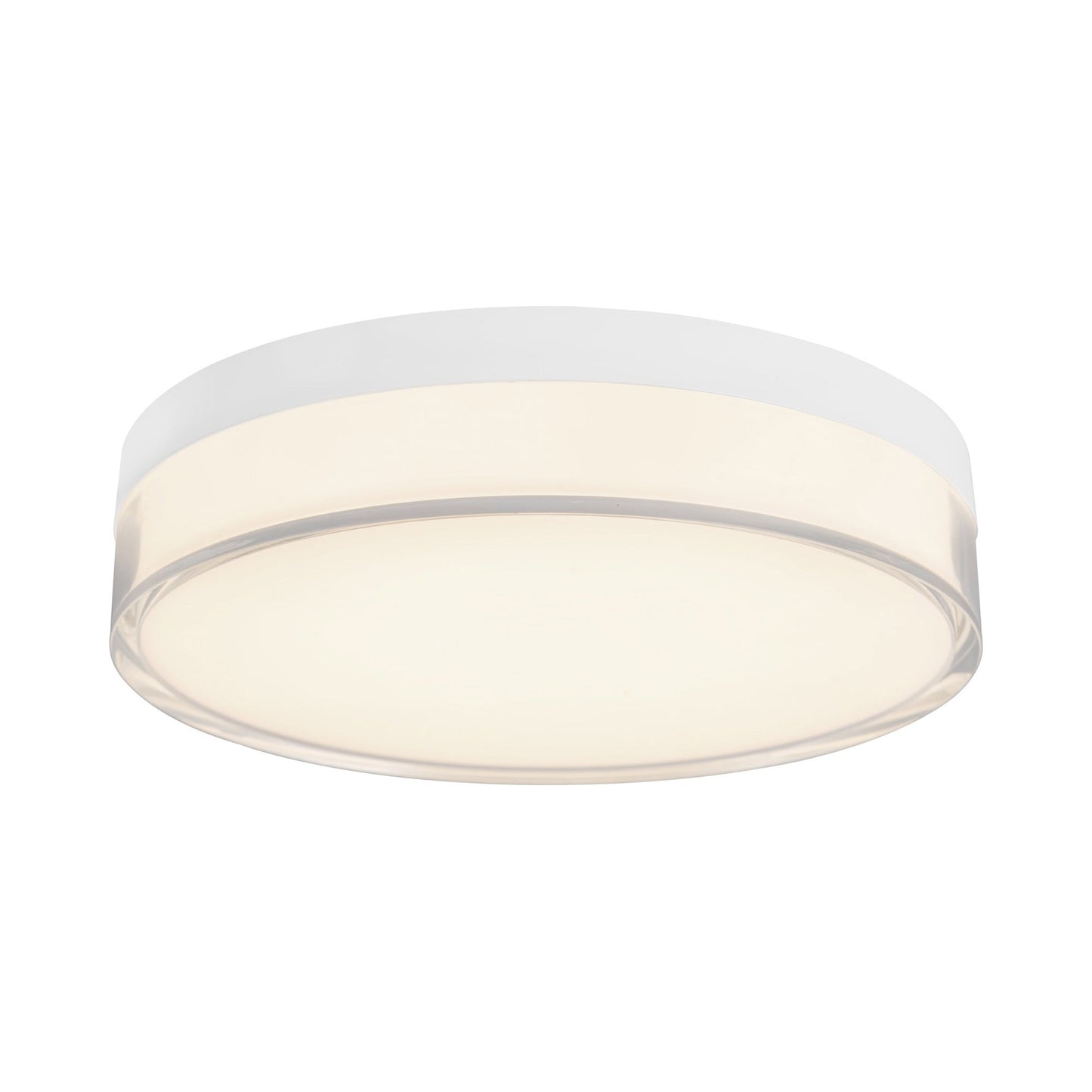 Quara LED Flush Mount Ceiling Light in White.