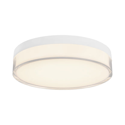 Quara LED Flush Mount Ceiling Light in White.