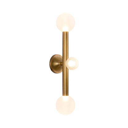 Reese LED Bath Vanity Light in Vintage Brass/Opal Glass.