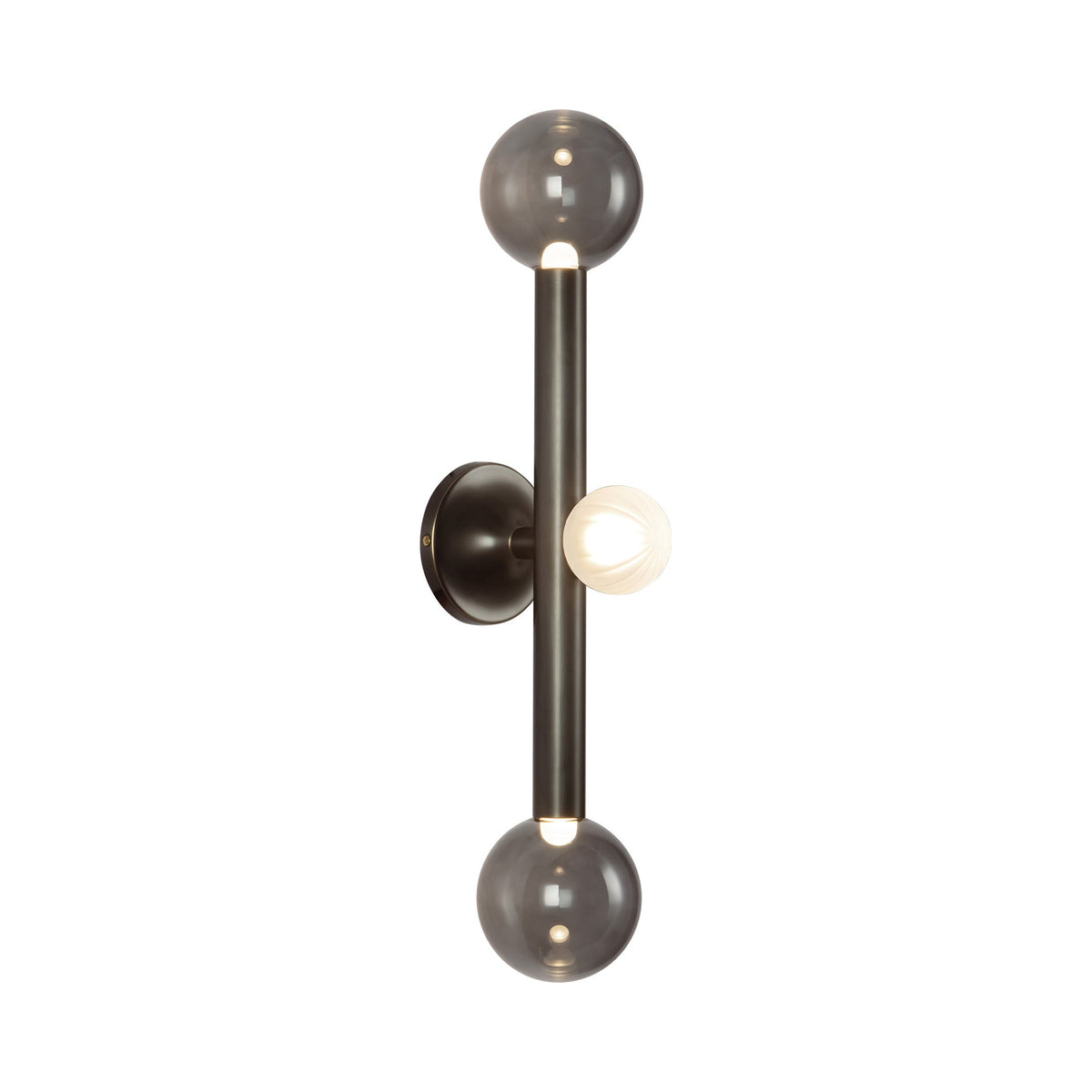 Reese LED Bath Vanity Light in Urban Bronze/Smoked Glass.