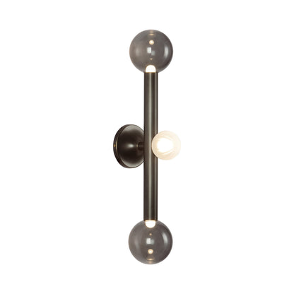 Reese LED Bath Vanity Light in Urban Bronze/Smoked Glass.