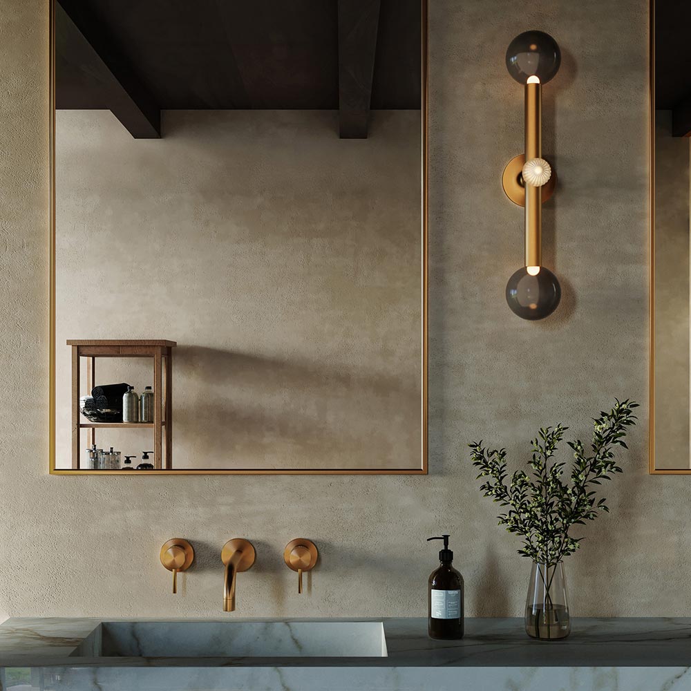 Reese LED Bath Vanity Light in bathroom.