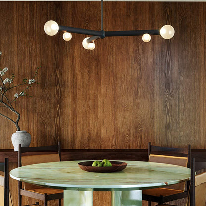 Reese LED Chandelier in dining room.