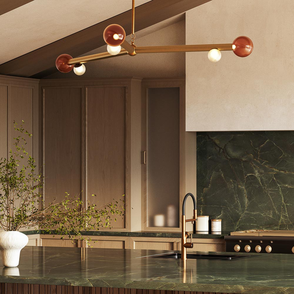 Reese LED Chandelier in kitchen.