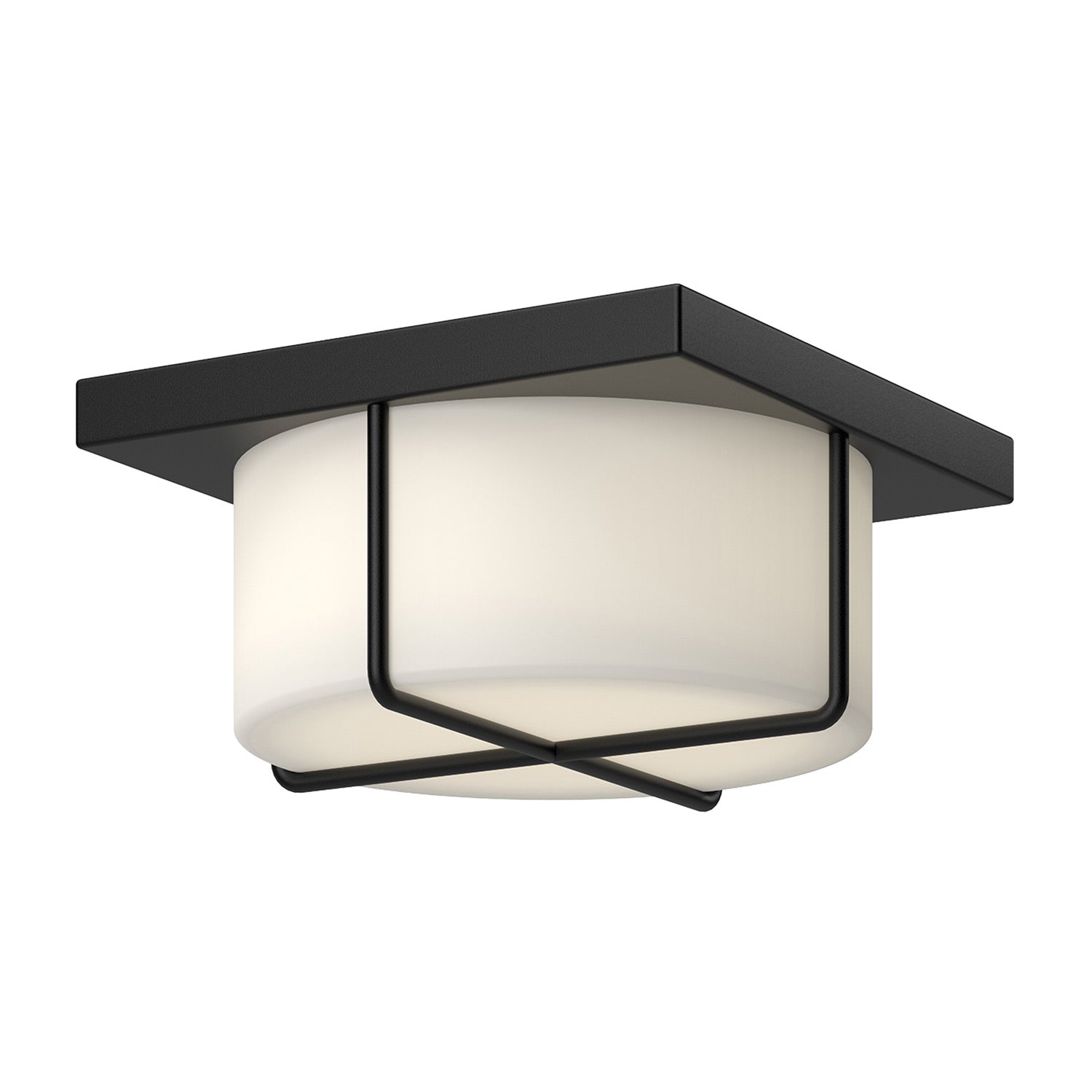 Regalo LED Flush Mount Ceiling Light in Black (Large).