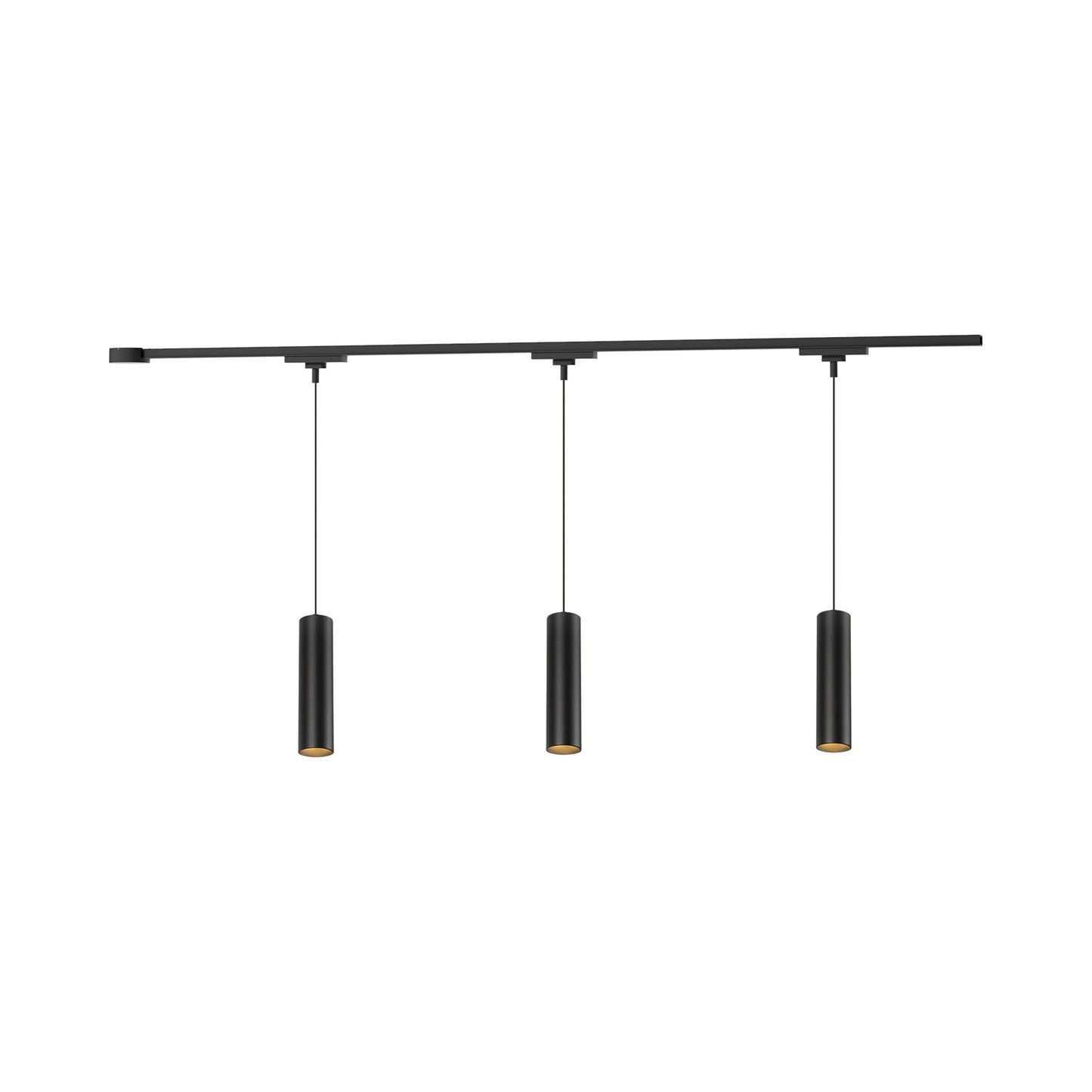 Remuda Trilo Track Multi Light LED Pendant Light in Black (3-Head).