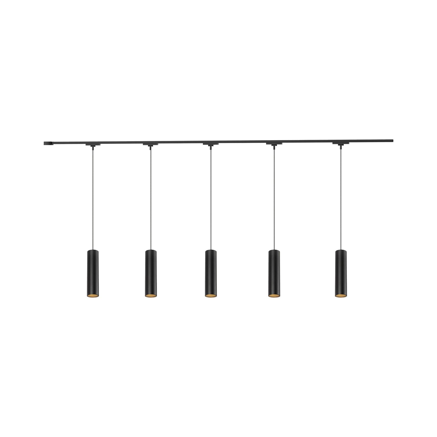Remuda Trilo Track Multi Light LED Pendant Light in Black (5-Head).